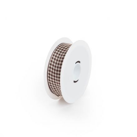 Lint 25mm/25m Carro Bruin/Wit