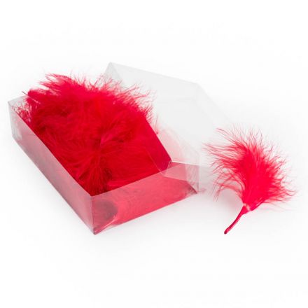 Marabou Feathers Rouge