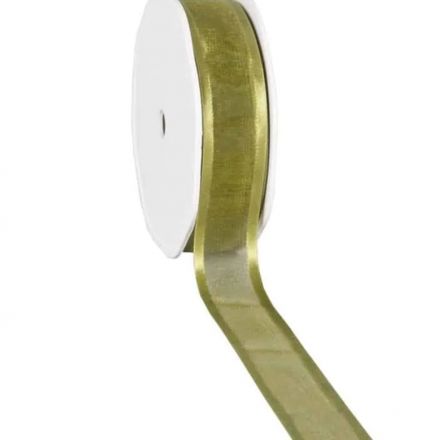 Lint Organza Edge 25mm/25m  Moss-green