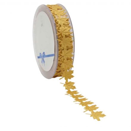 Ruban 20mm/14m punched leaves Sand