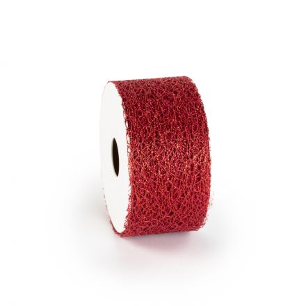 Lint honeycomb 38mm/10m shiny Rood