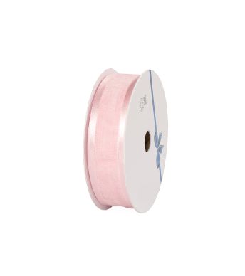 Lint Organza Edge 25mm/25m Pink 50