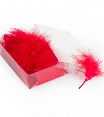 Marabou Feathers Rouge