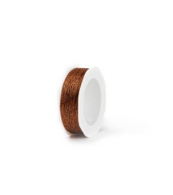 Lint 25mm/10m stretchy wired Bronze