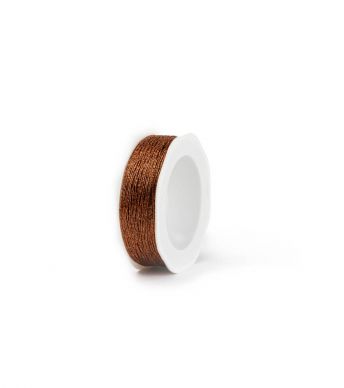 Ruban 25mm/10m stretchy wired Bronze