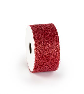 Lint honeycomb 50mm/10m shiny Rood