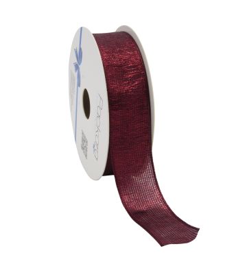 Ruban 25mm/15m Glamorous lurex BURGUNDY 68