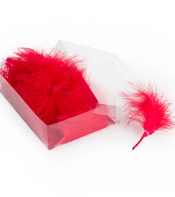 Marabou Feathers Rood