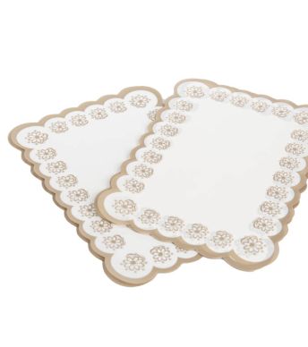 Dentelles de papier rectangulaire