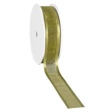 Lint Organza Edge 25mm/25m  Moss-green