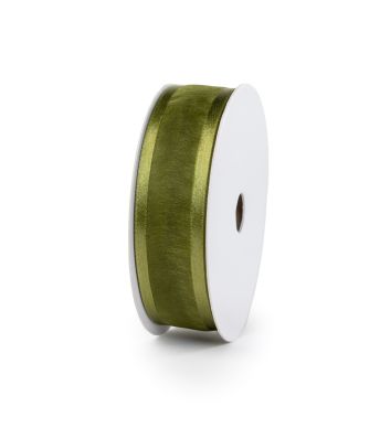 Ruban Organza Edge 25mm/25m Moss-green