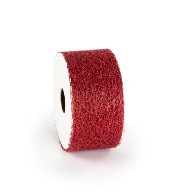Lint honeycomb 35mm/20m shiny Rood