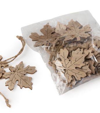 Wooden Hanger leafs Natureal 40