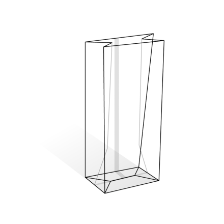 Sac en polypropylène 225+150x450mm
