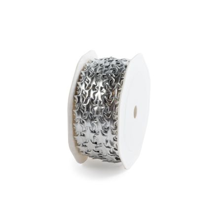 Lint 12mm/15m little puff stars Silver