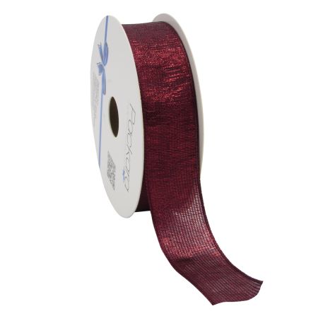 Lint 25mm/15m Glamorous lurex BURGUNDY 68