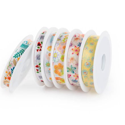 Lint 25mm/20m snowflakes White
