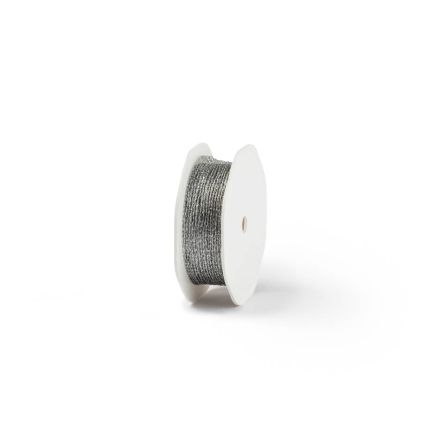Lint 25mm/10m stretchy wired Silver