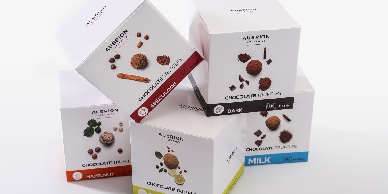 QBox pralines chocolade Gruyaert Aubrion Chocolates 