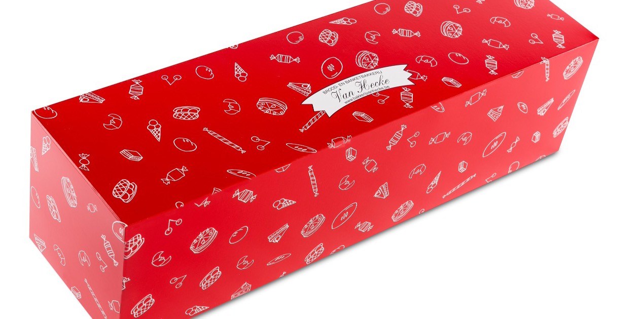 ProBox Buche Kerststronk langwerpige taart patisserie doos Boite Patisserie