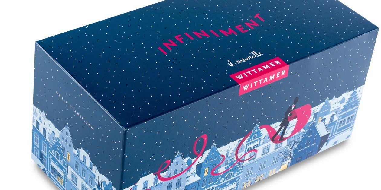ProBox Buche Kerststronk langwerpige taart patisserie doos Boite Patisserie Wittamer