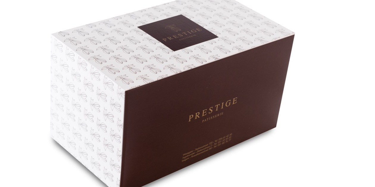 ProBox Buche Kerststronk langwerpige taart patisserie doos Boite Patisserie Prestige